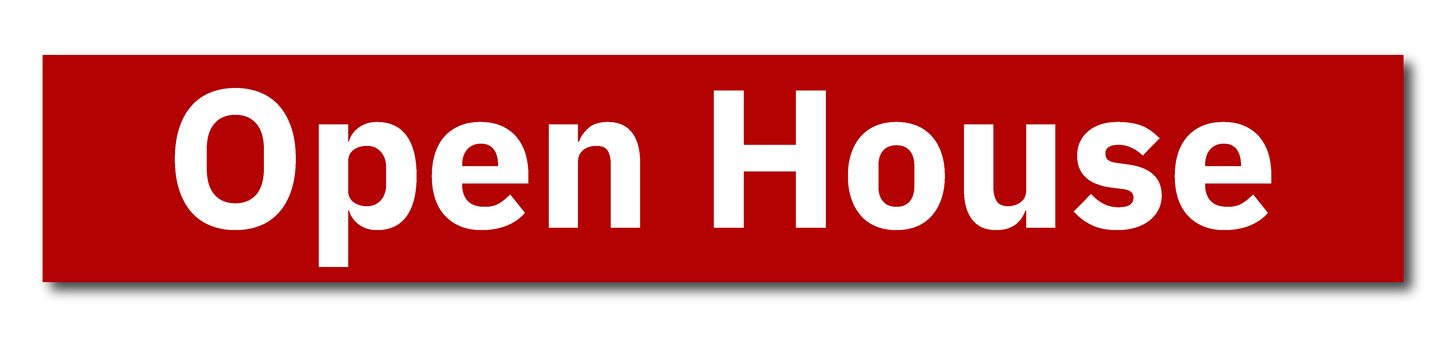 KW Central 6x36 Red Open House Rider Sign