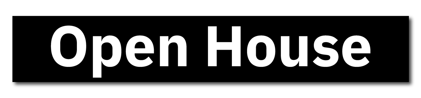 KW Central 6x36 Black Open House Rider Sign