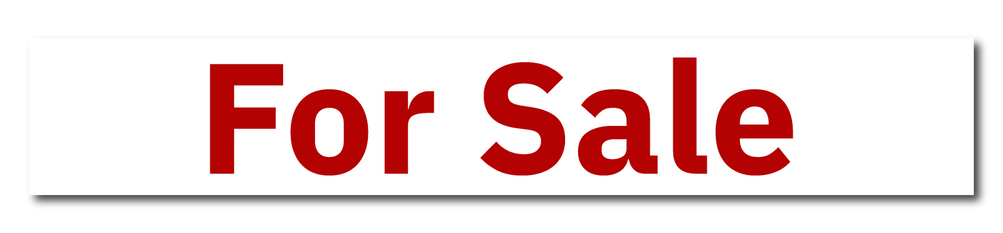KW Central 6x36 White For Sale Rider Sign