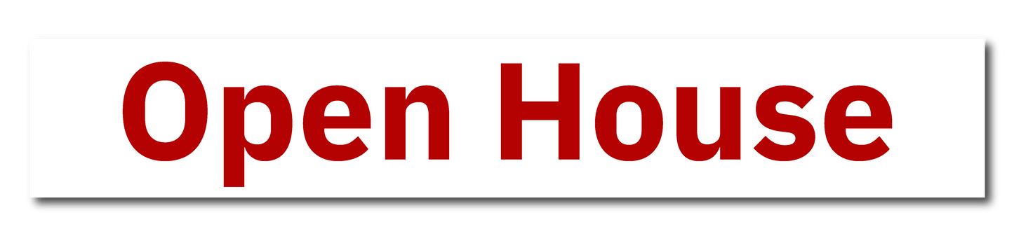 KW Central 6x36 White Open House Rider Sign