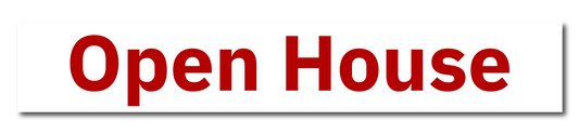 KW Central 6x36 White Open House Rider Sign