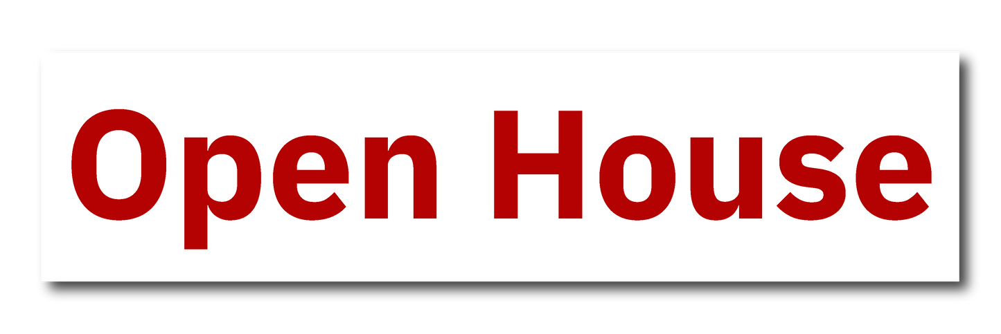 KW Central 6x24 White Open House Sign