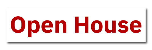 KW Central 6x24 White Open House Sign