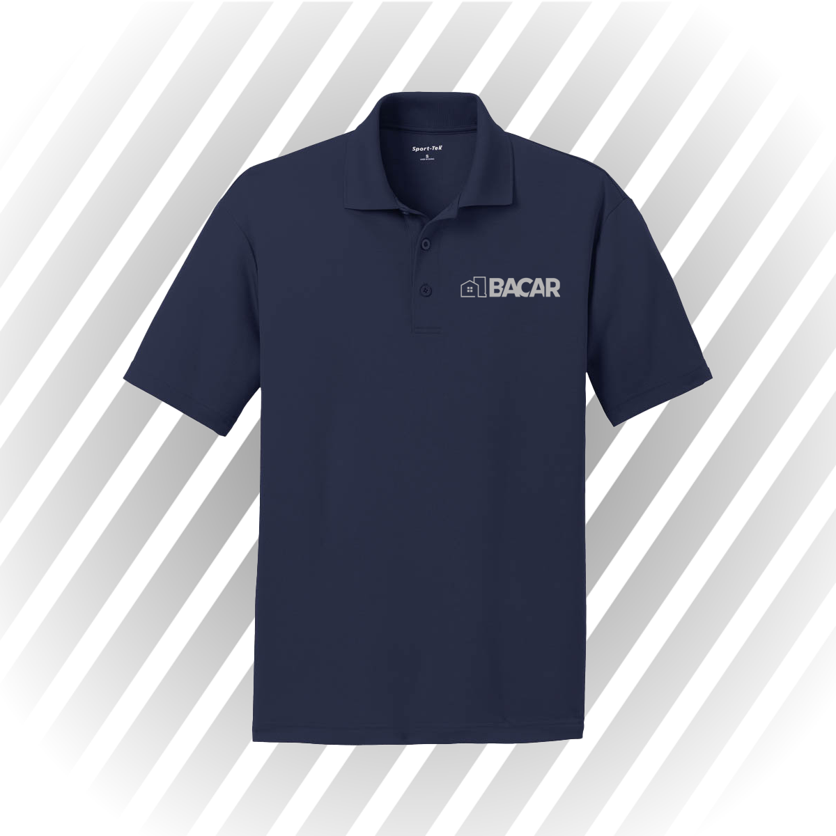 BACAR Mens Polo Navy