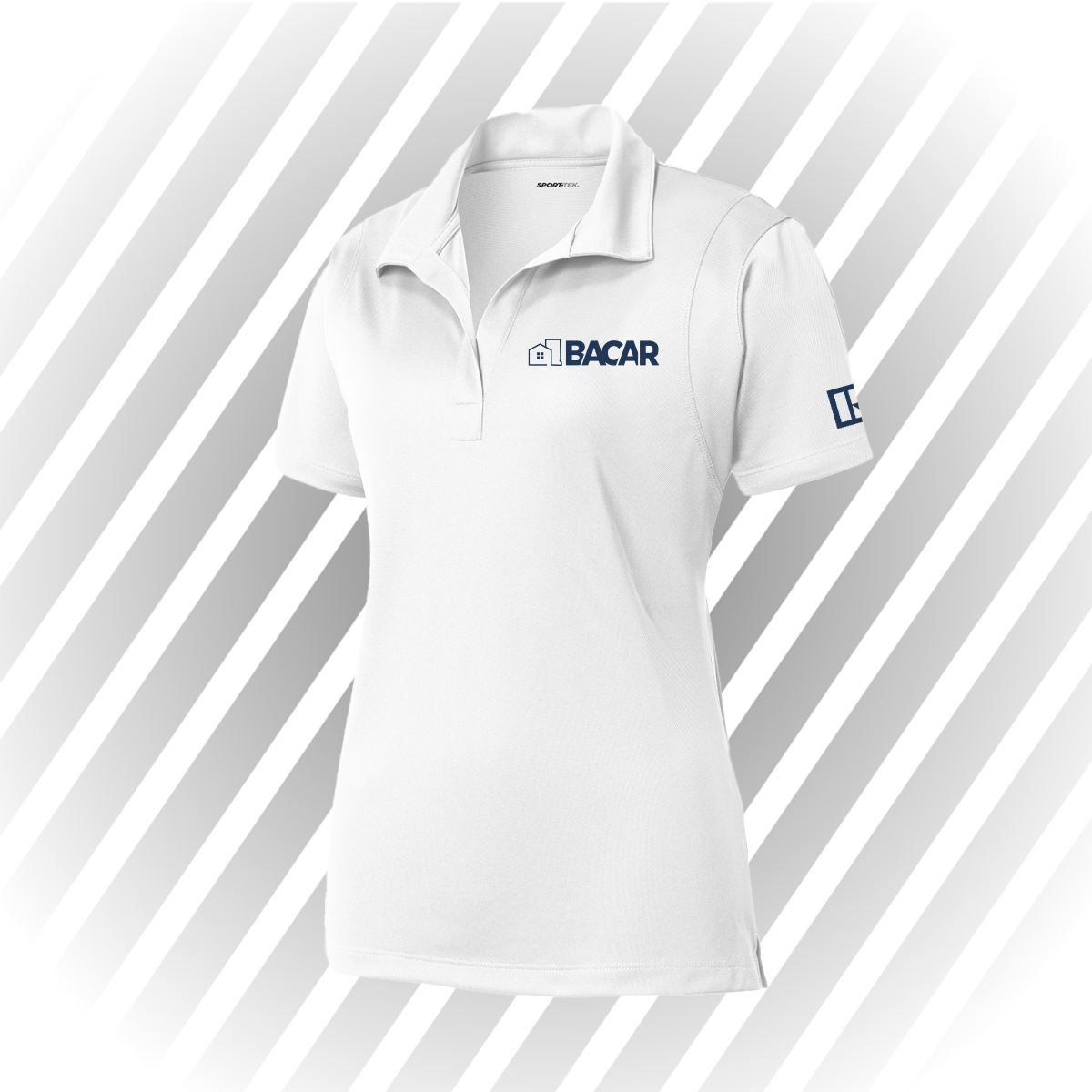 BACAR Womens Polo White