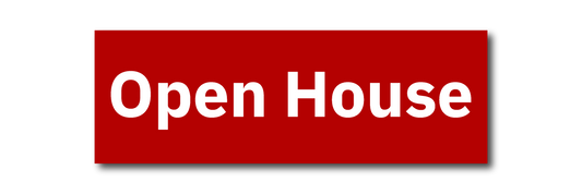 KW Central 6x18 Red Open House Rider Sign