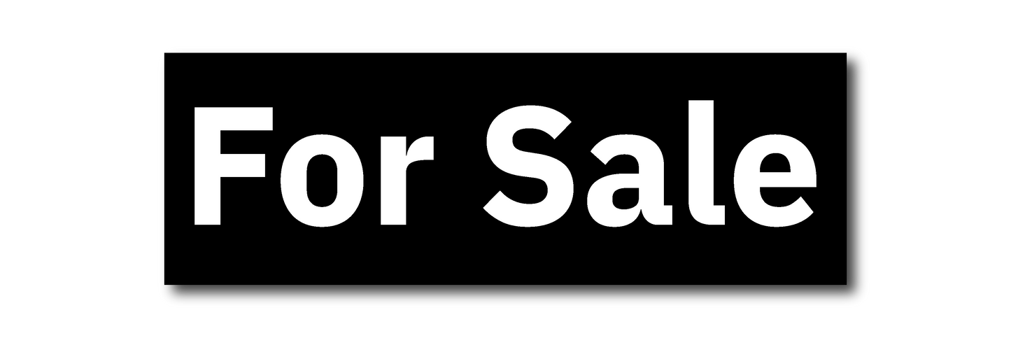 KW Central 6x18 Black For Sale Rider Sign