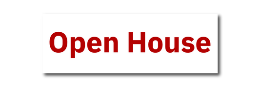 KW Central 6x18 White Open House Rider Sign