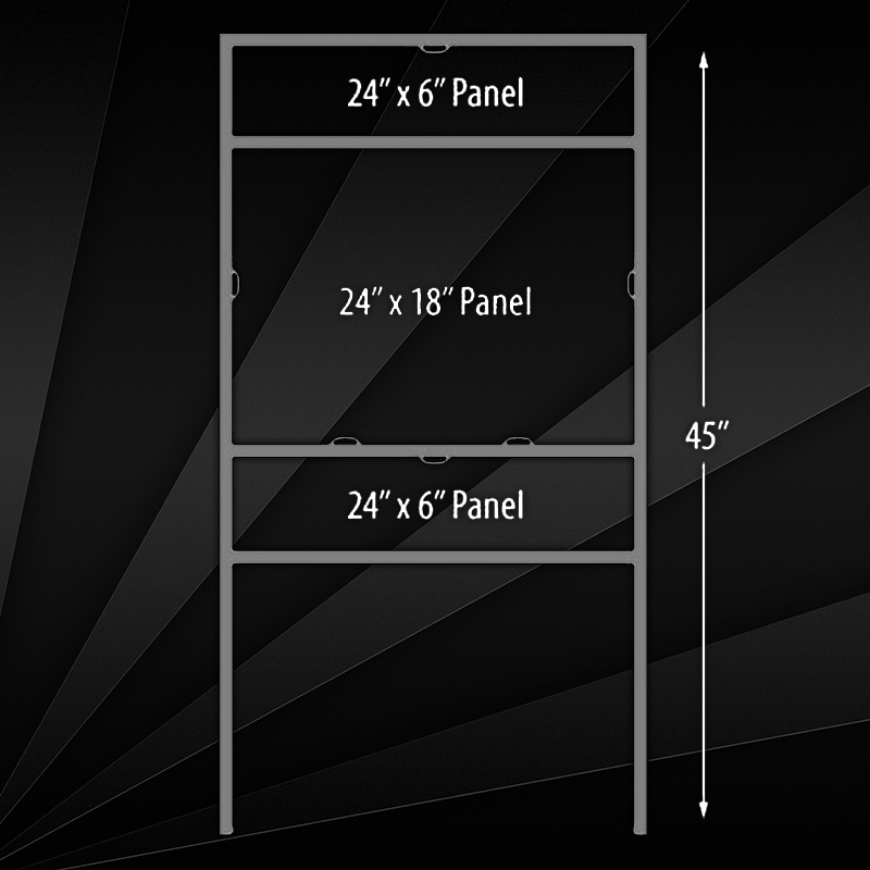 18x24" H-Frame Double Rider Sign Holders (Slide-In)
