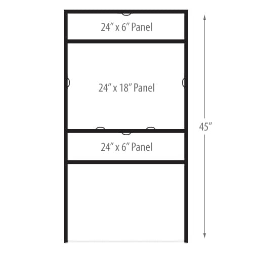 18x24" H-Frame Double Rider Sign Holders (Slide-In)