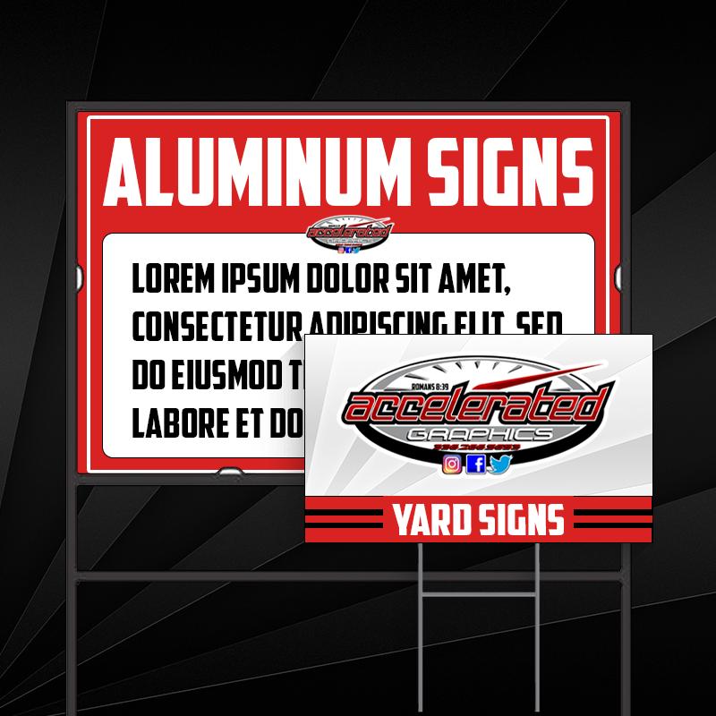 Accelerating Sign Aluminum Composite Signs