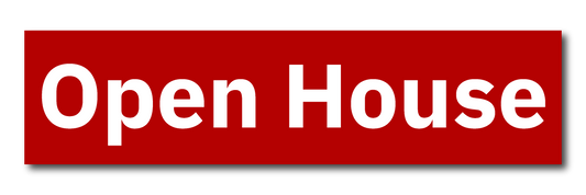 KW Central 6x24 Red Open House Sign