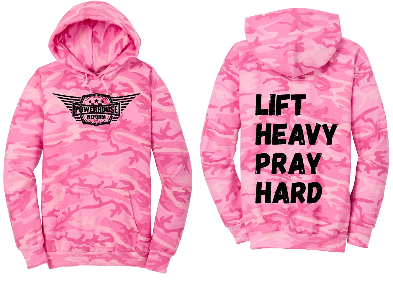 Powerhouse Reform Lift Heavy Pray Hard Hoodies