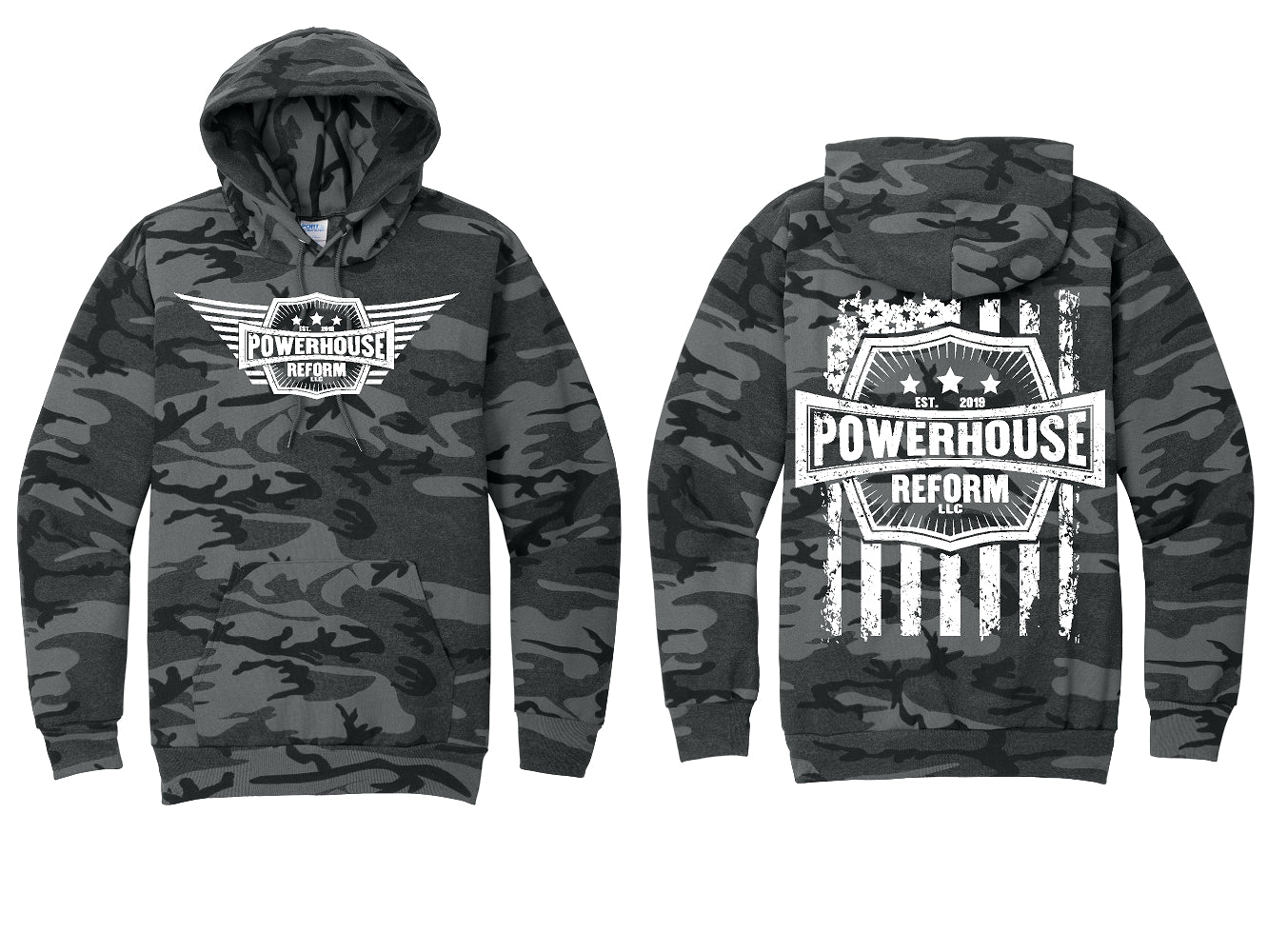 Powerhouse Reform Flag Camo Hoodies