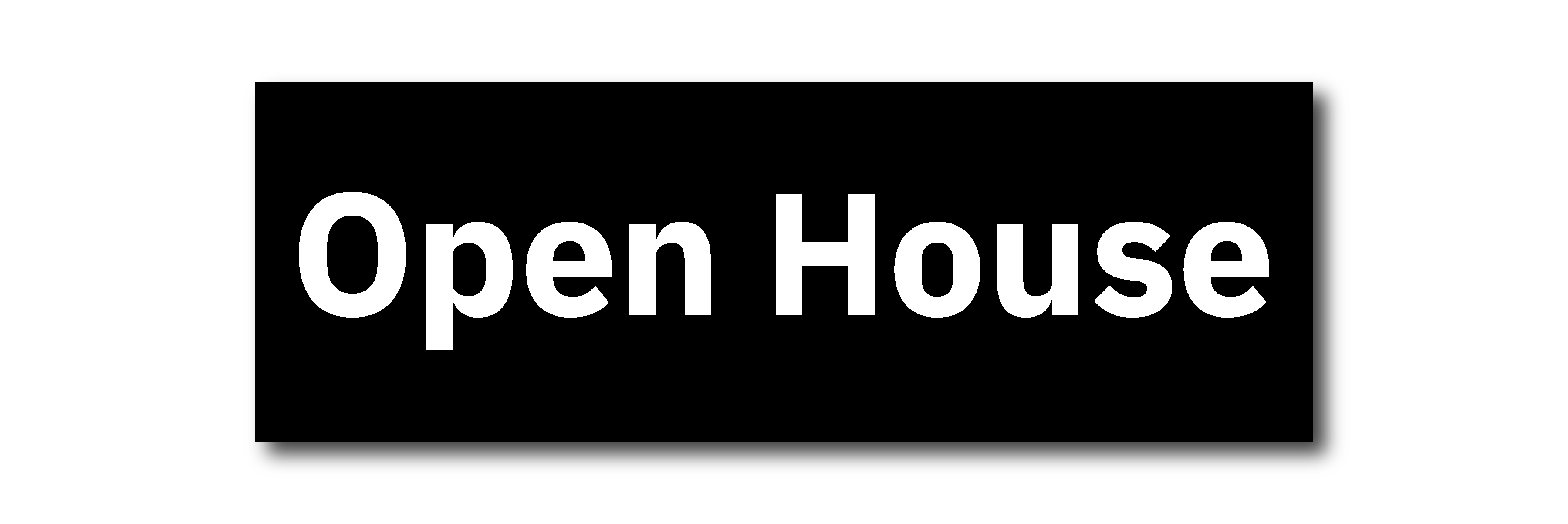 Open Rider Signs KW Central 6x18 Black Open House Rider Sign